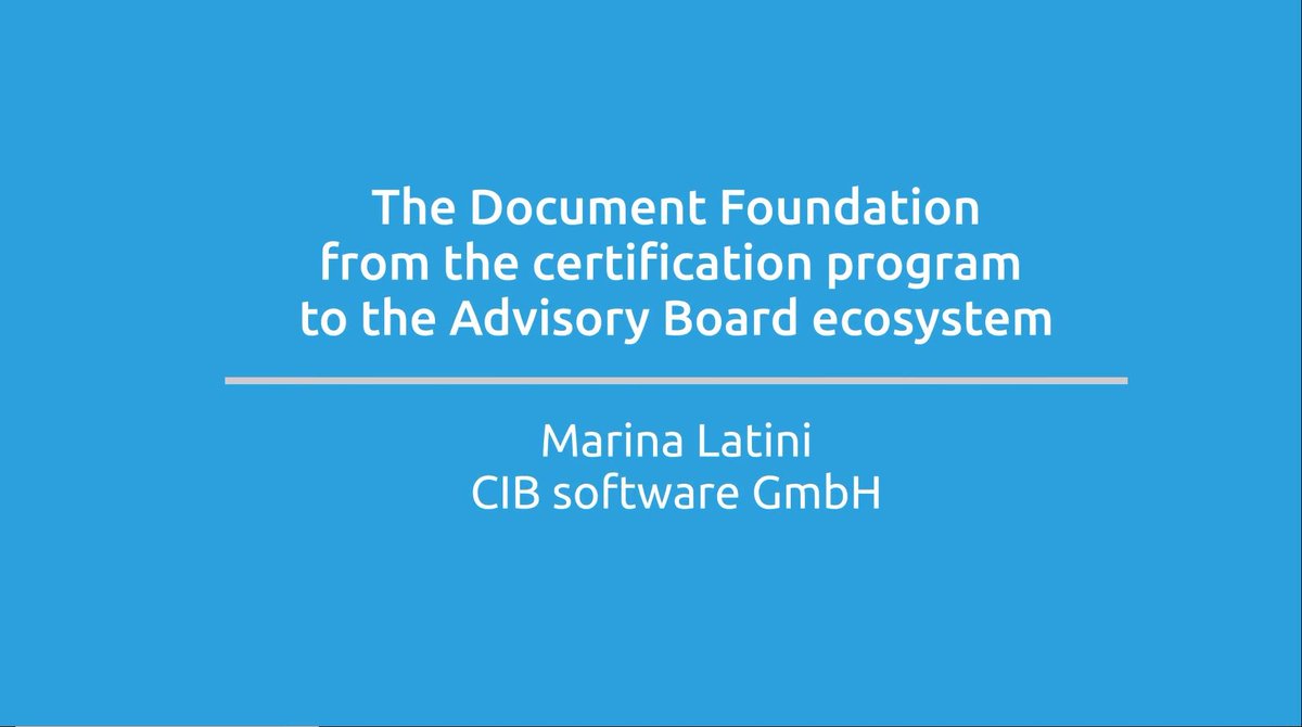 SFScon's tweet photo. #TBT - @SFScon 2018
π¬ "The Document Foundation, from the certification program to the Advisory Board ecosystem" Marina Latini (@deneb_alpha) - @CIBsoftwareGmbH
πΉ https://t.co/a9khC8rRVT
π https://t.co/jXNUqzszfV
#libreoffice #openstandard #opensource #noitechpark #SFScon18 https://t.co/0rfosGjA0t