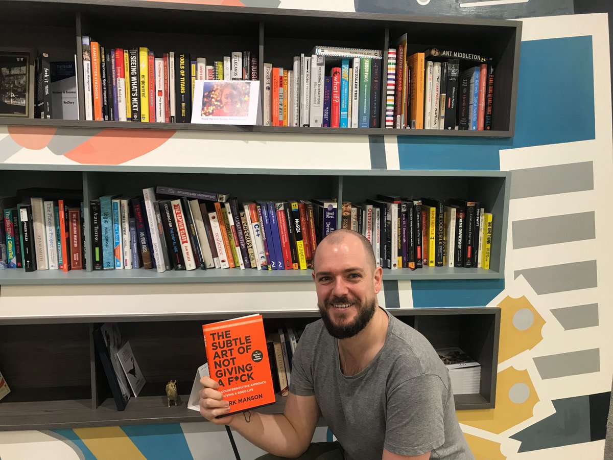 ResDiary's tweet image. For #libraryproject this month, Hospitality Manager, Mark, read &quot;The Subtle Art of Not Giving a F***&quot; 👀 An antidote to the multitudes pf self-help-through-positivity books, it talks about living a better life through focusing what we really care about. #worldbookday!