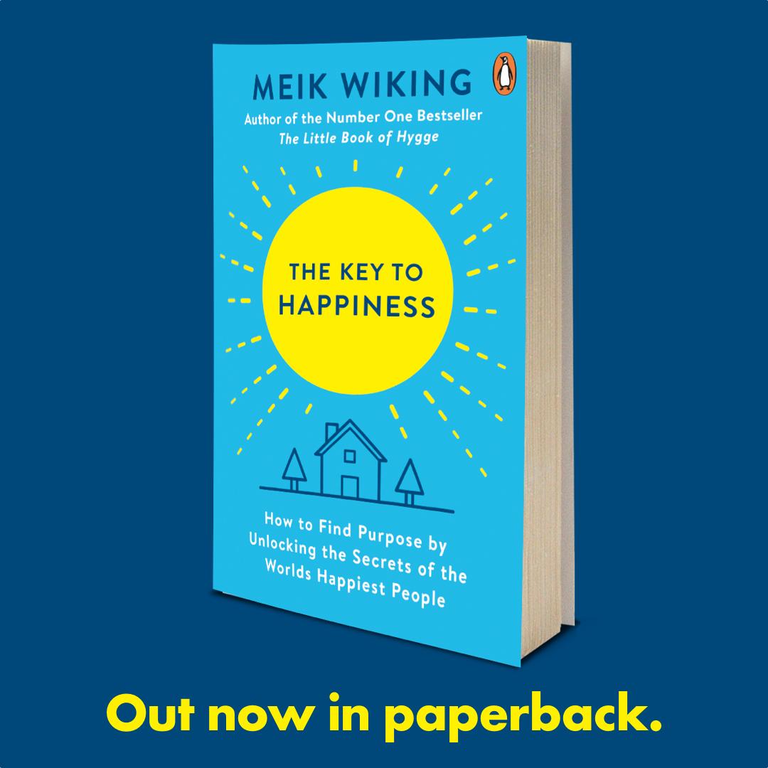 MeikWiking's tweet photo. I'm excited to announce that #TheKeyToHappiness is now available in paperback from @PenguinUKBooks! (Previously published in hardback as The Little Book of Lykke.) #publicationday #happiness #happinessresearch https://t.co/ptaDPf3ucm https://t.co/96fsnUSxw9