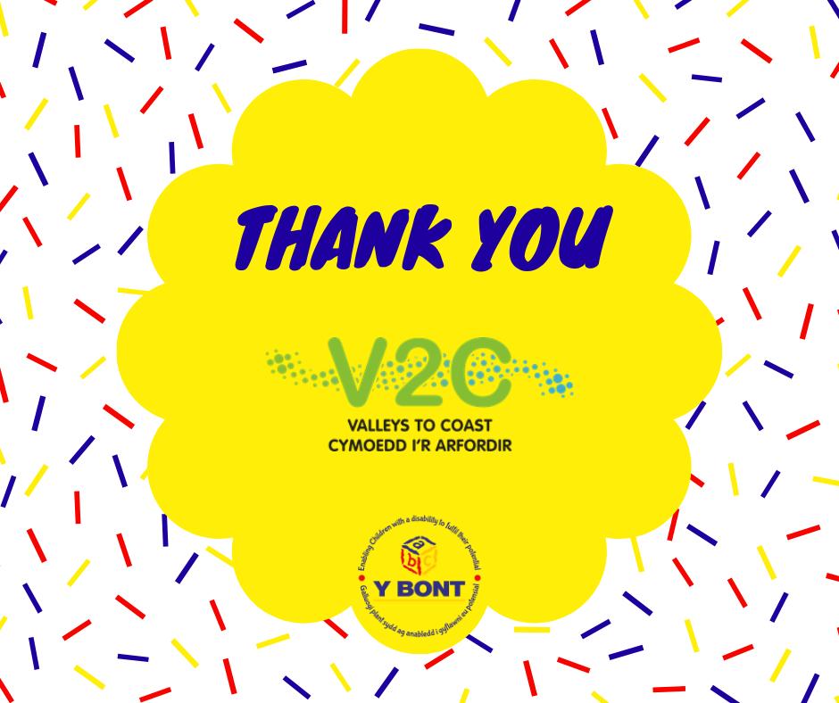 A huge #Diolch to @ValleysToCoast who have raised £502 for #YBont so far after the silent auction of Wales v England tickets last week! With every £19 raised #YBont is able to subsidise a morning or afternoon session for a disabled baby/child 😀⭐️#AwarenessRaising #Fundraising