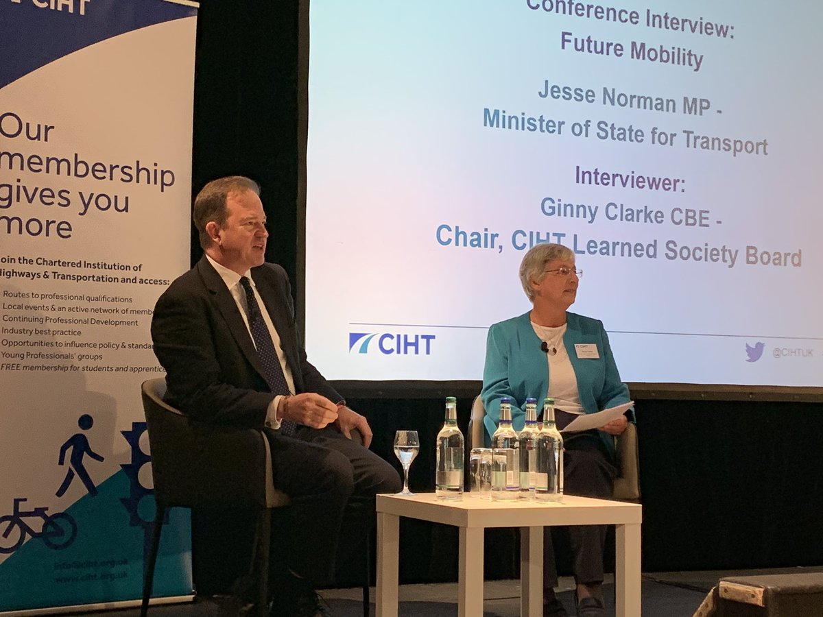 CIHTUK's tweet photo. CIHT’s conference interview with @Jesse_Norman Jesse Norman MP, Minister of State for Transport by Ginny Clarke will give delegates insight into how government is expecting the transport sector to deliver the Industrial Strategy and Future Mobility Strategy #CIHTconf https://t.co/LSfkUhzXsh