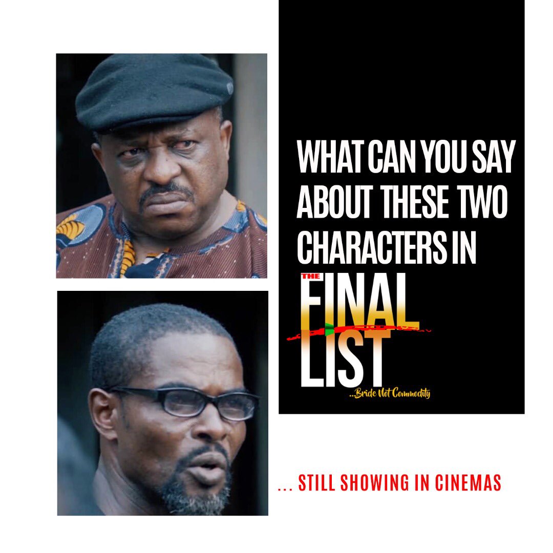 Esdre_Touch's tweet photo. Have you seen THE FINAL LIST? Everyone is talking about it.

Catch this edutaining and infotaining movie in any cinema near you.

#TheFinalList
#BrideNotCommodity https://t.co/VG3wpI7vfP