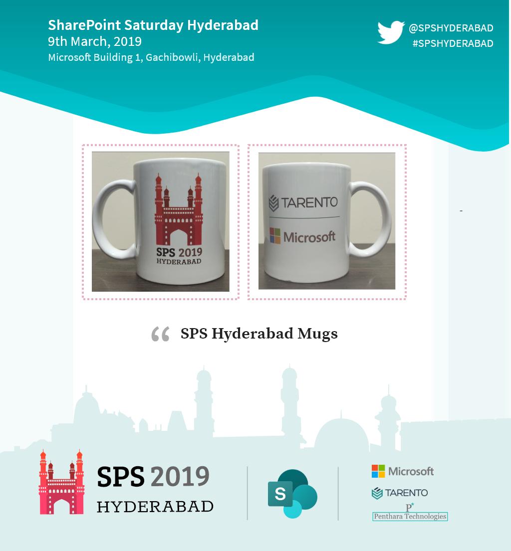 AIFusionDev's tweet photo. Just 1 More day to SPS Hyderabad 2019. Come over , learn , network and win some cool #SPSHyderabad goodies
#SPSEvents #Microsoft #Tarento #SharePoint https://t.co/l78N4Qg88t