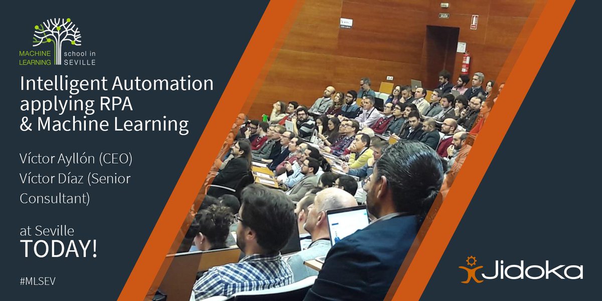 #MachineLearning School Seville has started! We are looking forward to show the amazing possibilities of <a href="/JidokaIO/">Jidoka.io</a> and <a href="/bigmlcom/">BigML</a> working together to automate more and automate better. #MLSEV