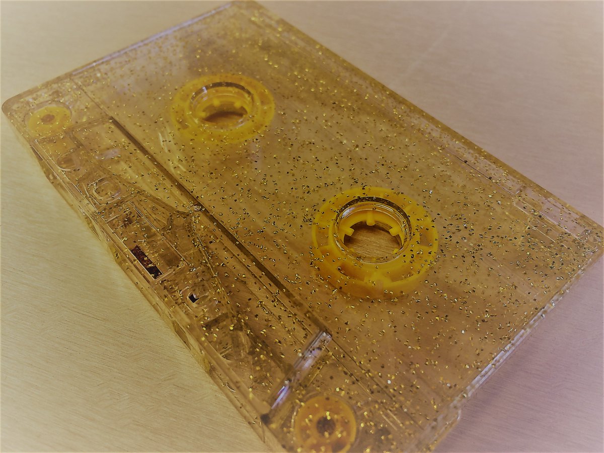 We were most pleased to see this #cassette shell in production...as you can see...what glitters is gold 😊😀 #cassettes #glitter #goldglitter #glittereffect #tape #tapes #bandcamp #soundcloud #kickstarter #musicartist #musician #localmusic #localmusician #musicproducer #audiotape