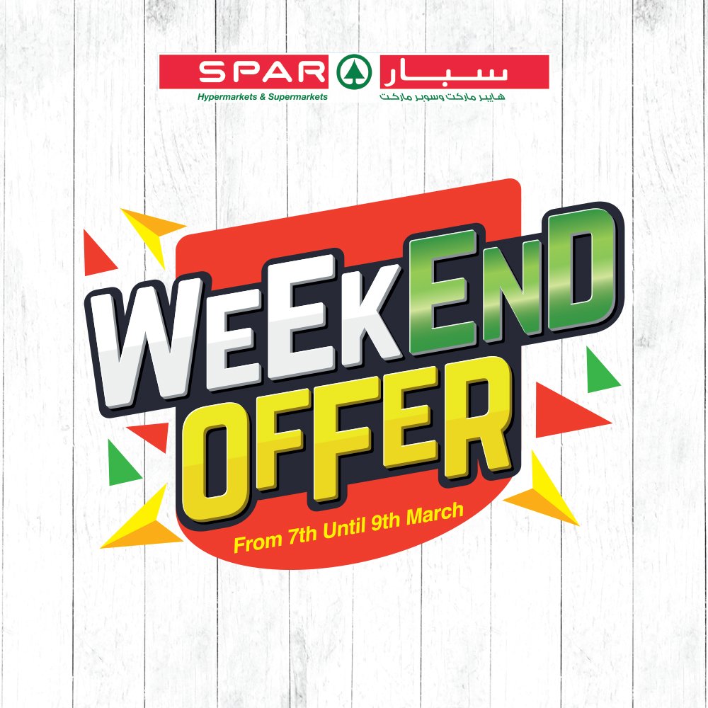 TawarMallDoha's tweet photo. The WEEKEND OFFER at @SparQatar is here π
From 7th March until 9th March!
Visit Now ~ @TawarMallDoha β²
#SPAR #SparQa #SPARQatar #Hypermarket #Shopping #Grocery #Weekendoffer #Deals #Promotion #SparRange #ItsTawarMall #OneForAll #WeAreQatar #TawarMall #Qatar #Doha #SparDeals https://t.co/NbgMyMnhYb