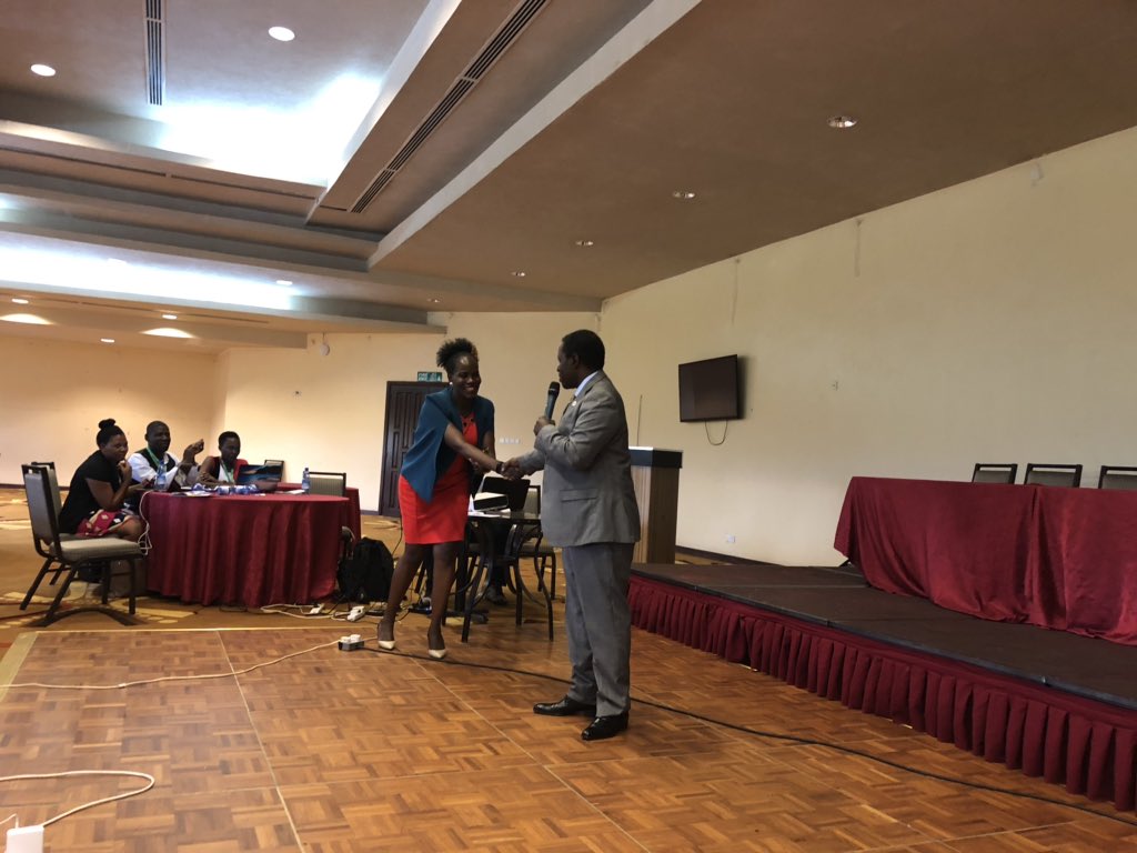 Prof_Leighton's tweet photo. Close of conference:Dean of school of public Health states that AMR’ll be included in taught curriculum in Makerere University &amp; DVC invites her to write proposal for innovation funding aimed at AMR innovators. He says MOU w/ NAMRIP will be drafted. Declaration drafted 4 Minister https://t.co/R0wnPfPMT6
