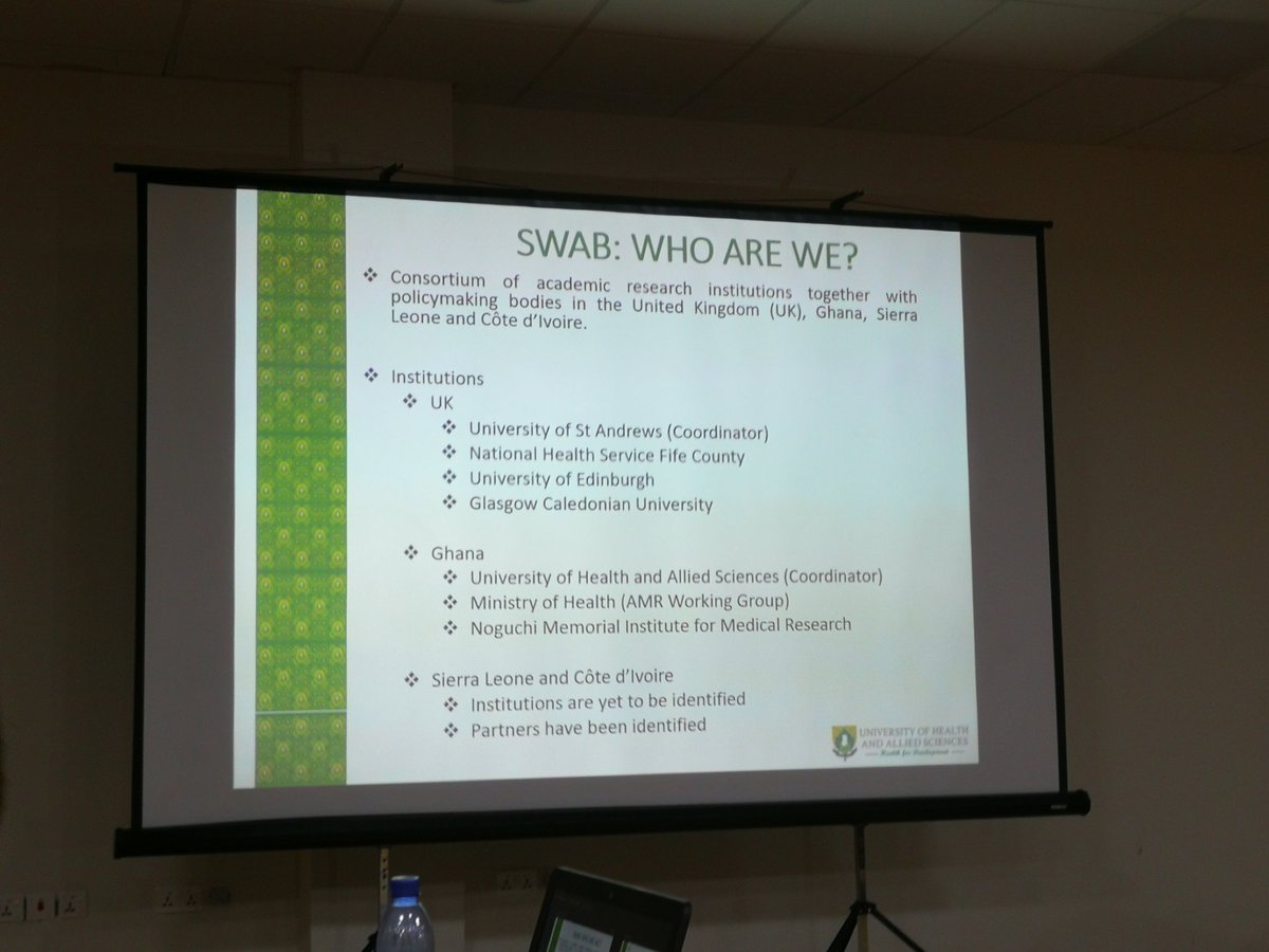 SabiitiwWilber's tweet photo. Scotland-West Africa Partnership to fight AMR #SWAB #AMR draws its roots from the St Andrews HATUA in East Africa @HATUA_Research @Infection_StAnd @StAnd @StAndMedicine @UHASGhana @univofstandrews https://t.co/0ZlTgwOtR9