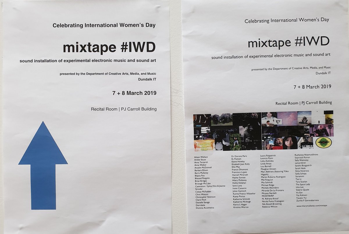 Looking forward to participating in #Mixtape #IWD2019 @MusicDkIT . Checkout the line-up! We can hear some #electroacoustic 
#Legends in #ThinkDkIT