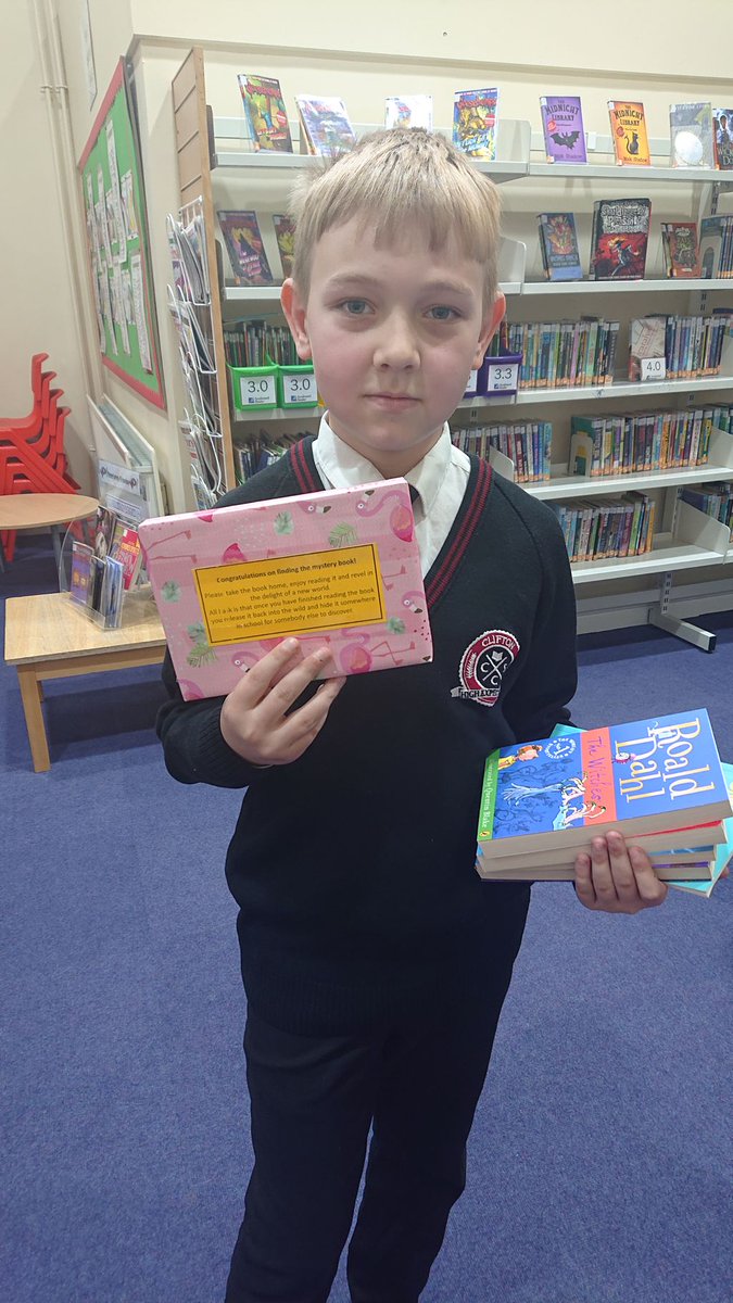 cliftoninfo's tweet photo. Our second book has been found by Jack in Y7! #worldbookday #lookforthebook https://t.co/59VnnB1x4e
