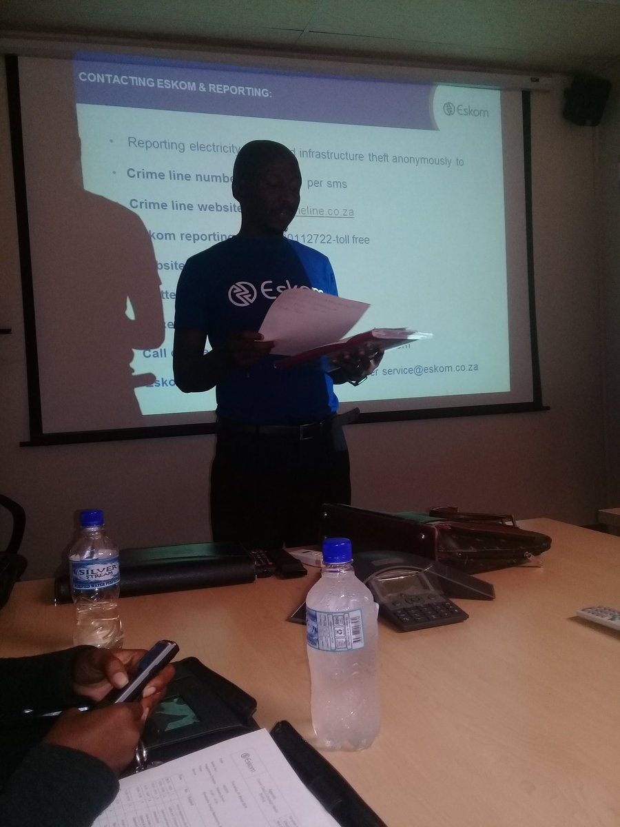 Media Brief currently underway at Mmabatho Eskom Office about the <a href="/Eskom_SA/">Eskom Hld SOC Ltd</a> Come clean -be legal campaign
Reporter : <a href="/Tshepisobosman3/">Tshepi</a>