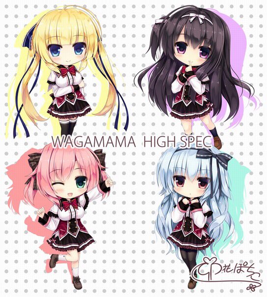 تويتر 卯花ぽちこ على تويتر まどそふとさんのワガハイヒロイン達のミニキャラ全員集合 楽しく描けました ワガママハイスペック T Co At77eg4hhg