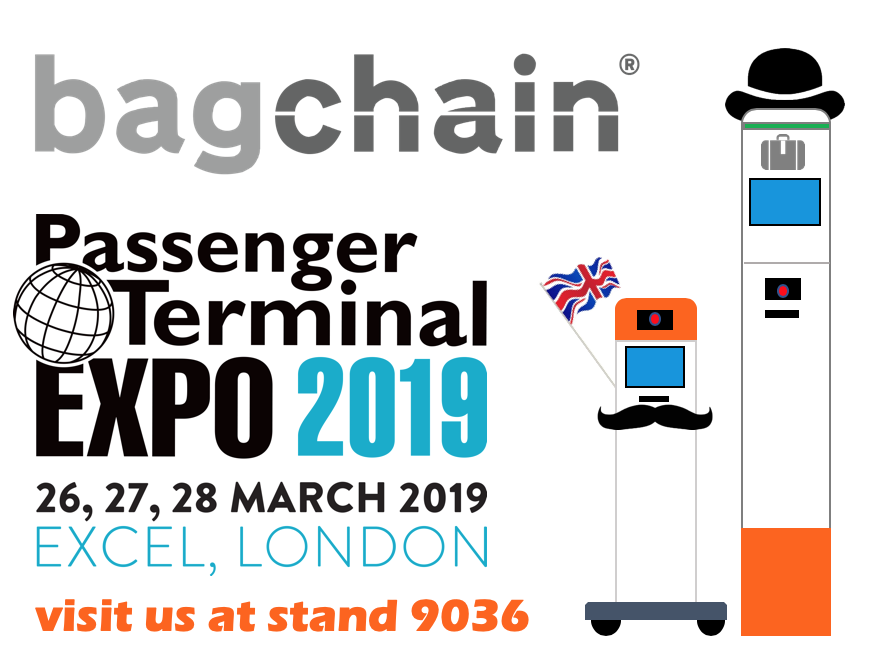 On March 26-28 we are exhibiting at the Passenger Terminal EXPO at the Excel in London. Come and see our latest bagchain print kiosk and our new Mark 2 mobile bagchain gate kiosk live. See you in London at stand 9036. Cheers