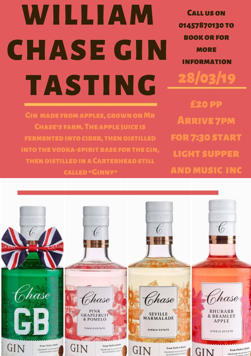 The Old Bell Inn (@oldbell_delph) on Twitter photo This months masterclass has been announced as the amazing William Chase distillery! <a href="/FeverTreeMixers/">Fever-Tree Mixers</a> @ChaseDistillery Join us on the 28th March for a night of fantastic facts, gin & tonic with a complimentary light supper, music and a great atmosphere! Call 01457870130 to enquire This months masterclass has been announced as the amazing William Chase distillery! <a href="/FeverTreeMixers/">Fever-Tree Mixers</a> @ChaseDistillery Join us on the 28th March for a night of fantastic facts, gin & tonic with a complimentary light supper, music and a great atmosphere! Call 01457870130 to enquire