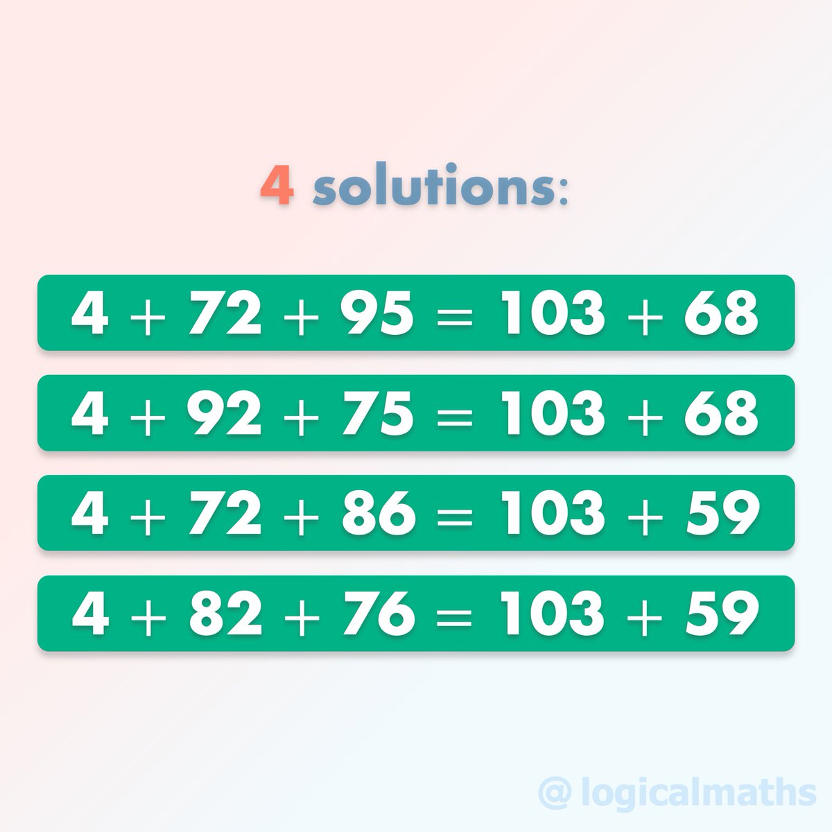 pro__logic's tweet photo. SOLUTION to the problem
#logicalmaths #iteachmath #calculus #mathproblems #mathematical #maths #solve #logical #answer #matematika #mathematics #mathematician #math #puzzle #puzzles #matematica #logic #mathteacher #sum #solution #equal #equality #solution #answer https://t.co/VEZYEzou4T
