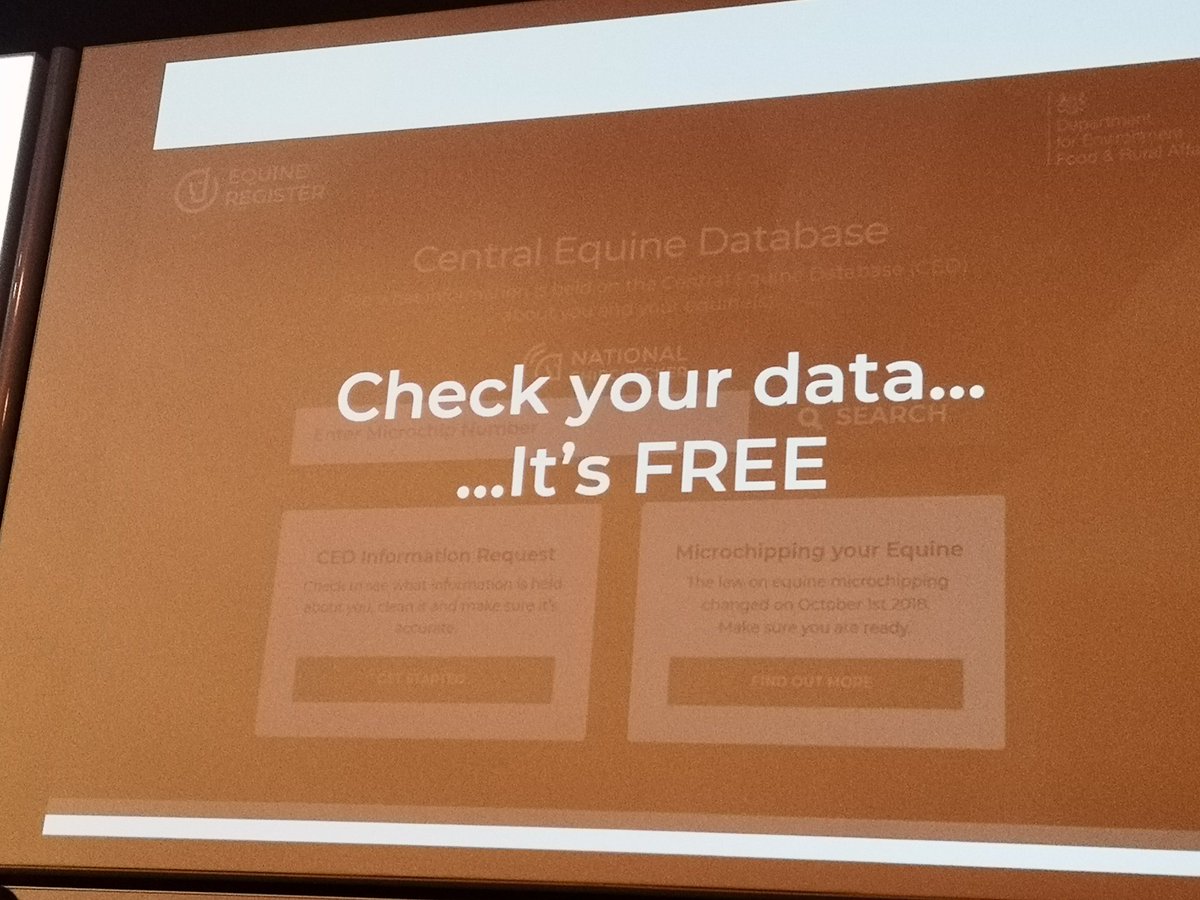 RedwingsAndie's tweet photo. @EquineRegister is already helping us improve horse welfare and connect with hard to reach horse owners with vulnerable horses. All panellists @NatEqForum calling all horse owners to comply and check your data on the CED #DigitalStable... https://t.co/Iou4TWIPPM