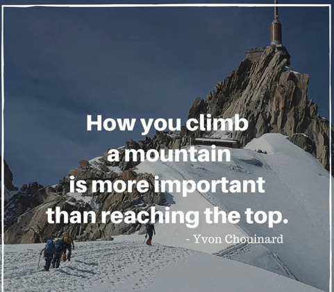 It's the climb!