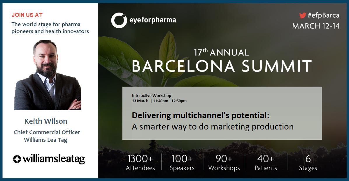 Have you reserved your seat? Join our interactive workshop on Day 2 at #eyeforpharma Barcelona "Delivering multichannel’s potential: a smarter way to do marketing production". See you there. #efpbarca #marketing #digital