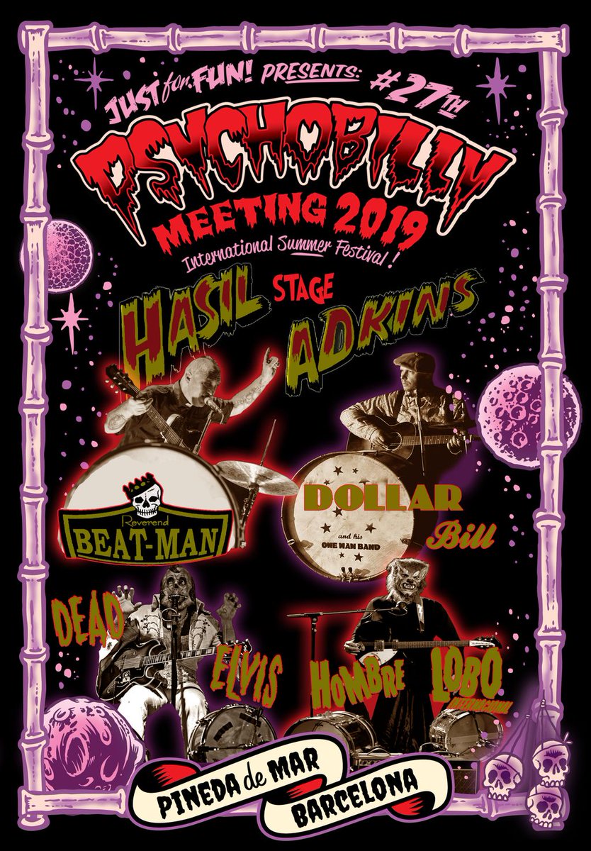 THE HASIL ADKINS stage !
To open the new stage we have a Deluxe line up, a representation of best Europe ONE MAN BANDS which will transport us to the sounds of Trash ´n´Roll and Trash ´n´ Blues, with all the power they use to play at their shows !