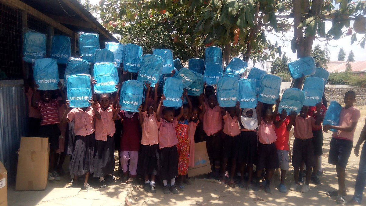 ZamNaima's tweet photo. "Learning materials are crucial in improving attendance and performance of pupils" ongoing delivery of bags and stationeries to BOS project beneficiaries in project supported schools @ MombasaCountyKe...supported by @UNICEFKenya @AKF_EA https://t.co/vE4yZrGt0Z