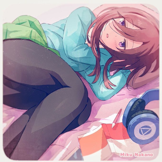 🍊 あいら 🍊さんがTwitterに投稿した中野三玖(五等分の花嫁)のイラスト。