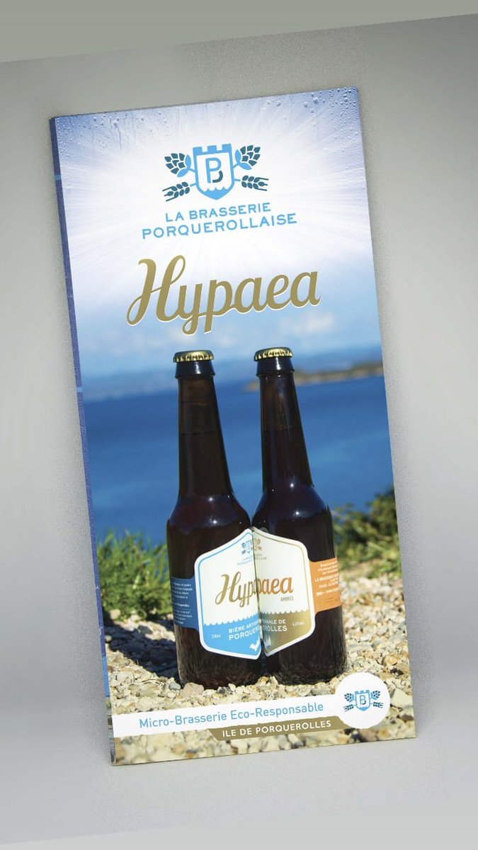 DesignInsulaire's tweet photo. Création de #Flyers pour notre bière préférée #Hypaea. Naturellement porquerollaise. #GraphisteFreelance #DesignGraphique #depliants https://t.co/36KN7YlWX6