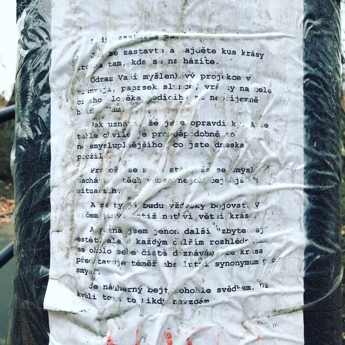 onkbott's tweet photo. Pouliční dharma. Karlovo náměstí. #streetdharma #karlák https://t.co/4TJqhu9Er7