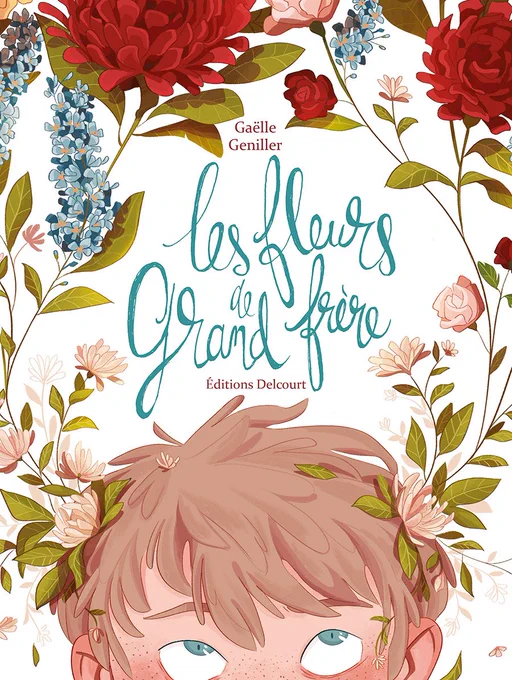 Hi everyone! I am a bit late, but yesterday was the release of my first comic "Les fleurs de Grand Frère" ("big brother's flowers???" ) a sweet story of a young boy who has to accept the flowers that suddenly grew on his head. I hope you'll like it <3 Have a great day!! 