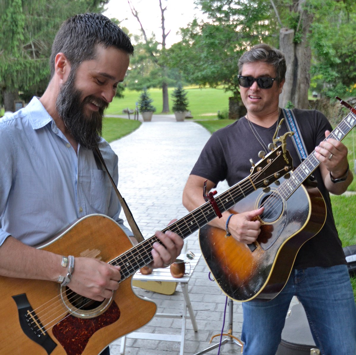 What does our restaurant, Harry's, and <a href="/NBCTheVoice/">The Voice</a> have in common? Two talented musicians: Patrick McAloon and Mike Parker! Congrats to Patrick (on the left with Pat McGee at Harry's last summer) who got three chairs to spin this week! His blind audition:
youtu.be/UwK7Icgk6nE