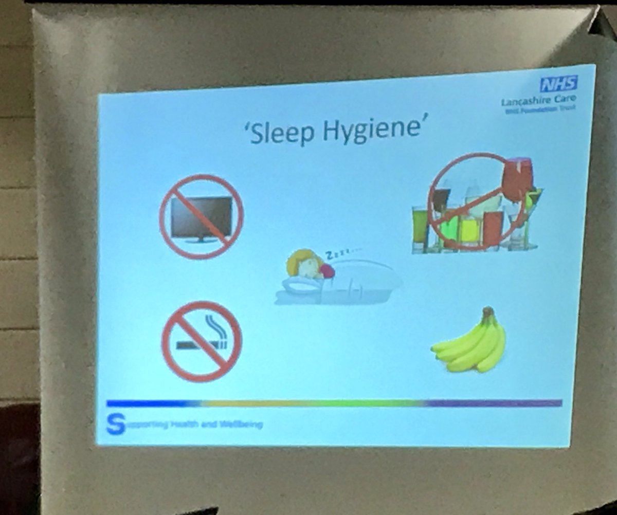 JoHeslip's tweet photo. Week 4 out of 5 of our Fibromyalgia self-management programme. Brilliant presentation delivered by @angiecharnock1 on Sleep Hygiene! @LancashireCare https://t.co/bDq6bg4Cvj