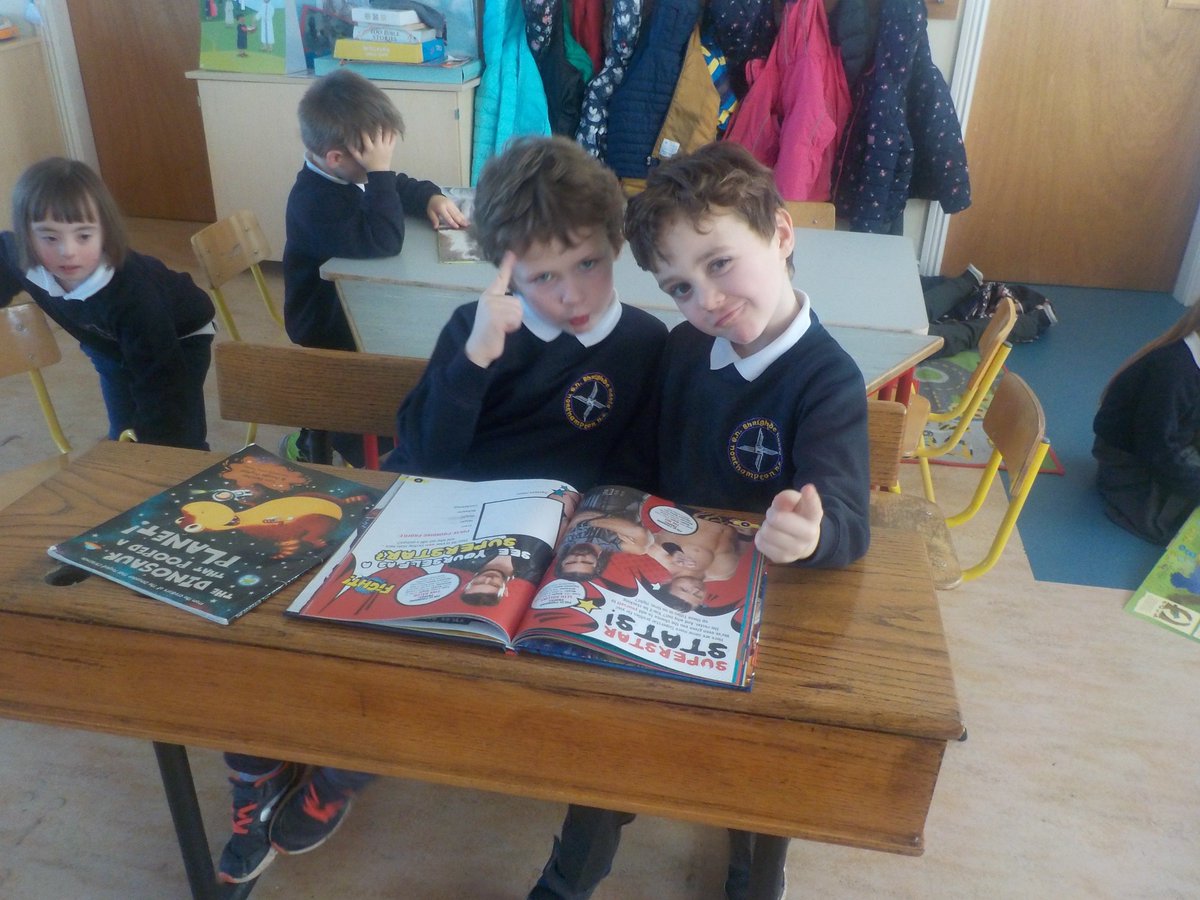 MsNoonansClass's tweet photo. @WorldBookDayIE Celebrating #WorldBookDay2019 in Northampton NS, Kinvara @orlamchale  @shanemcdonagh https://t.co/RF43dDB0Pv