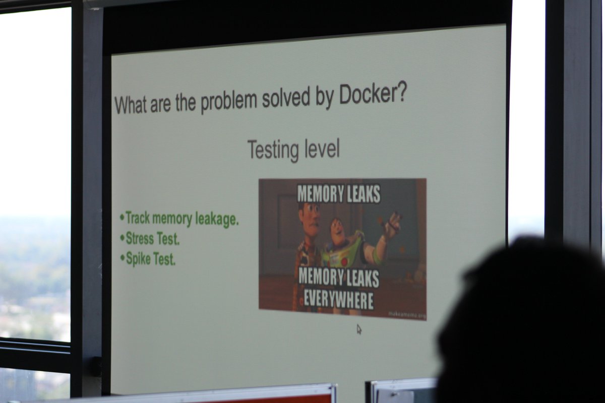 BacancyTech's tweet photo. Docker is a platform to develop, deploy, and run application inside containers,which are lightweight solution to Virtual Machines used to host OS.
At Bacancy, we have a session on "Docker and Problems solved by it" by our Developer Rajiv Mehta.
#Docker #FloorTraining https://t.co/lgdyvLXMQe