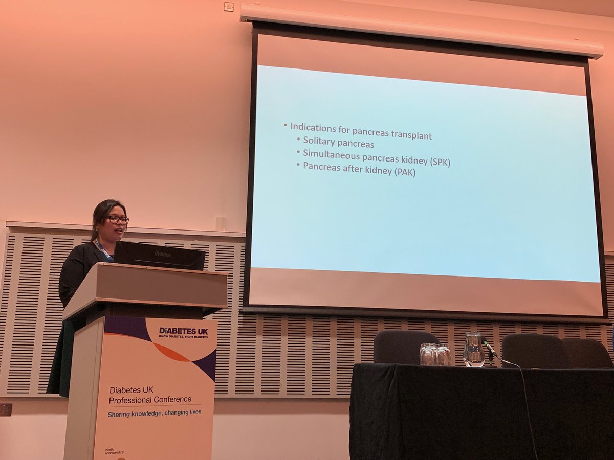 Dr Rozana Ramli presenting ⁦<a href="/imperialcollege/">Imperial College London</a>⁩ data on the use of GLP-1 receptor agonists in people with partial pancreas graft function ⁦<a href="/pancreastx/">Anand Muthusamy</a>⁩ #DUKPC2019