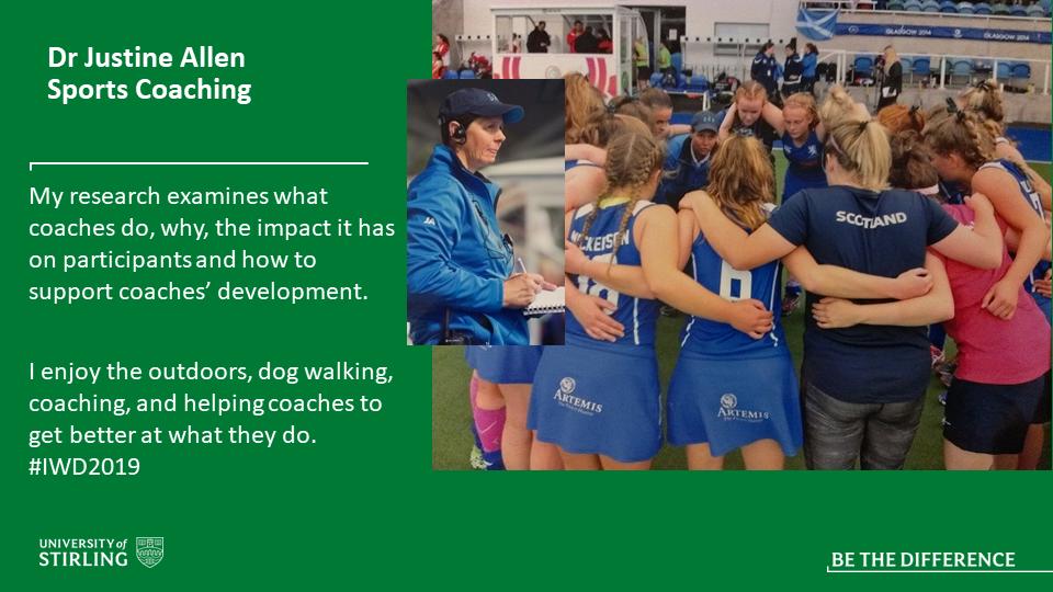 S3RGStir (@s3rgstir) on Twitter photo Now we have Dr Justine Allen. Her research looks at how to support coach development and the impact coaches have on participants. #IWD2019 <a href="/StirFHSS_Athena/">Stirling Health Sciences and Sport Athena SWAN</a> Now we have Dr Justine Allen. Her research looks at how to support coach development and the impact coaches have on participants. #IWD2019 <a href="/StirFHSS_Athena/">Stirling Health Sciences and Sport Athena SWAN</a>