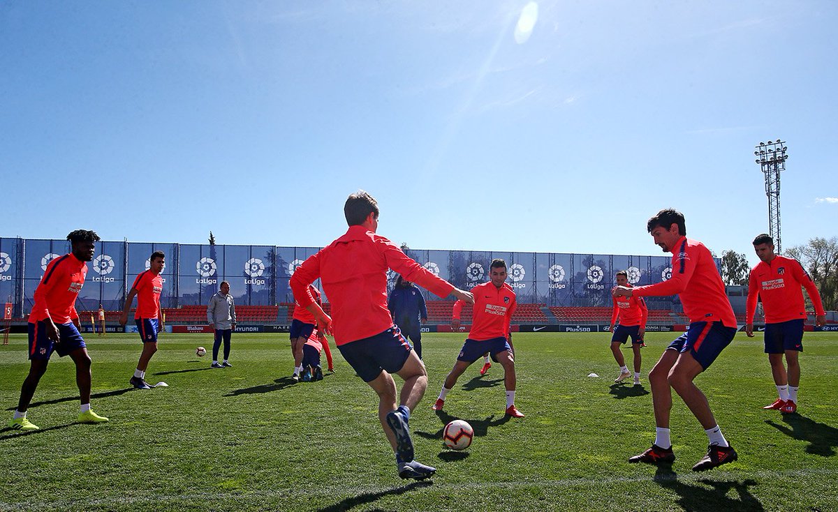 Entrenamiento del Atlético.