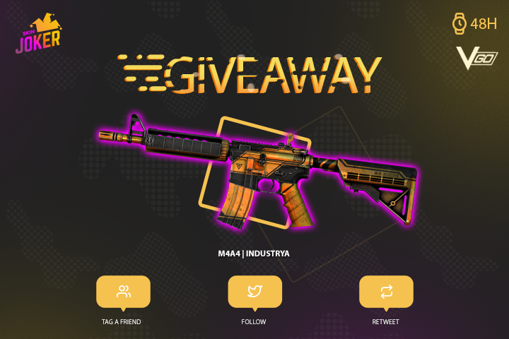 stakejokercom's tweet photo. π₯ M4A4 | Industrya GIVEAWAY !
βοΈ Visit: https://t.co/t93FXaBIY0
βοΈ Retweet & Tag a Friend
βοΈ Follow us
βοΈ Turn on twitter notifications
β° Winner will be picked in 48 hours!
#VGO #vgogiveaway #SkinJoker #VGOSkins https://t.co/4jBBcy4FED