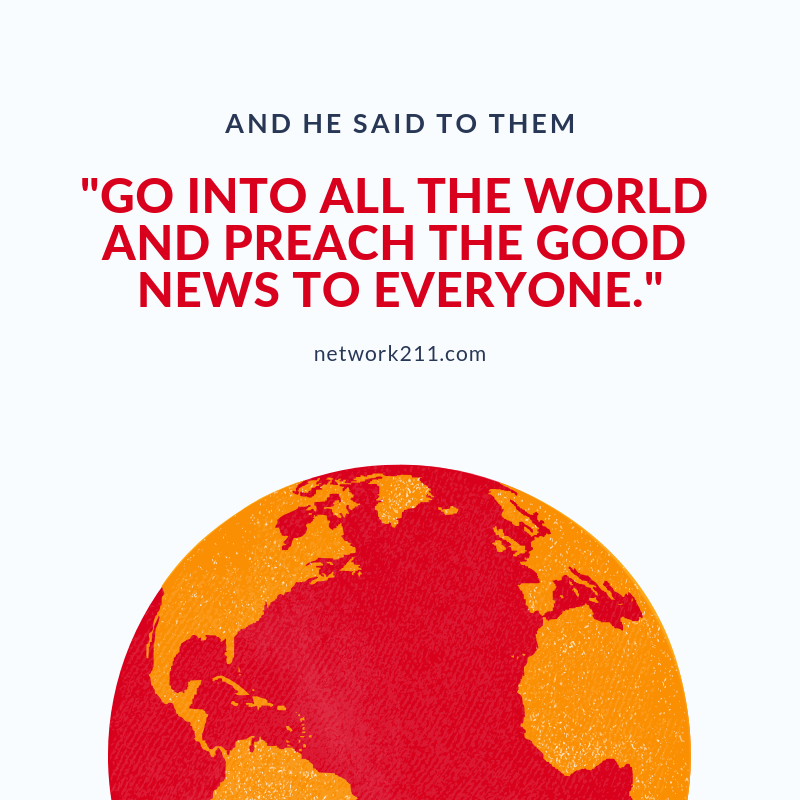 Network_211's tweet photo. "Go into all the world and preach the Good News to Everyone." Network211's missionaries share God's Word online and offline. David returned last week from France, and others are now in Spain and Washington. #takingonlineoffline #livingthecommission #gointotheworld #mark1615 https://t.co/T2b4NC8opA