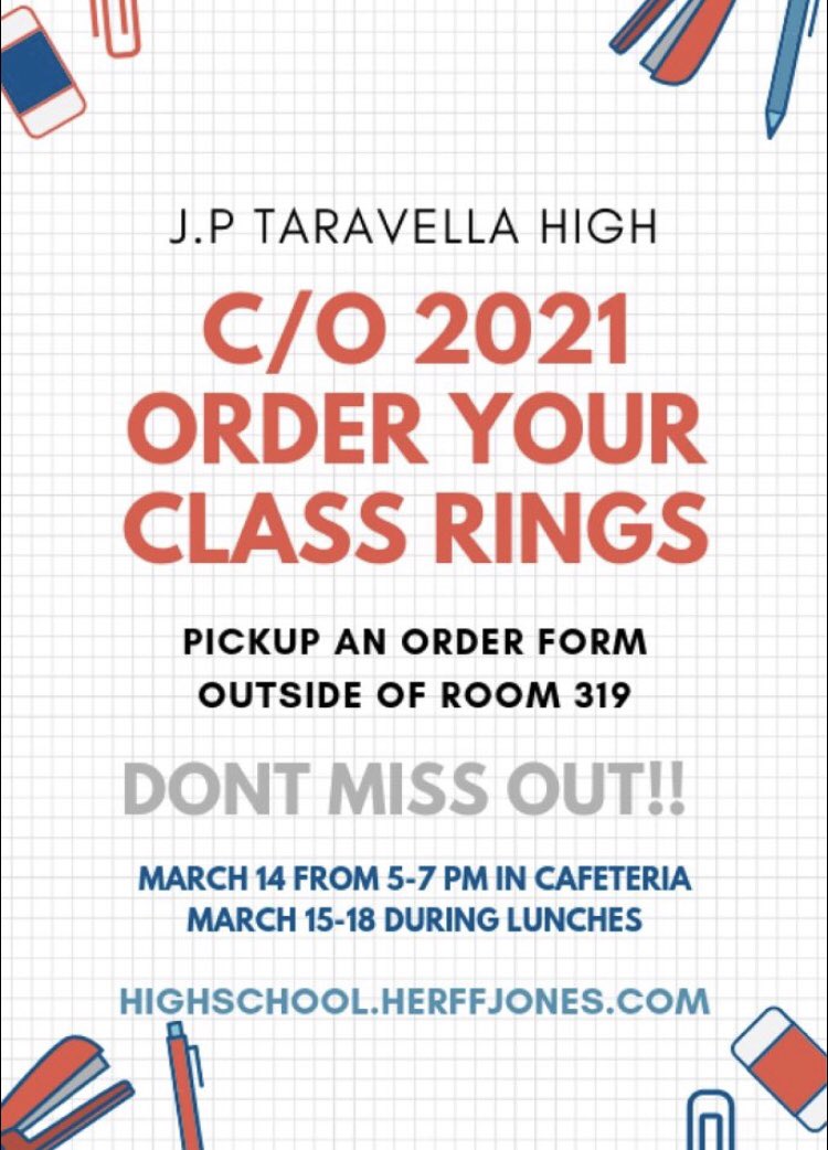 jpt2021's tweet photo. SOPHOMORES!!! Go by room 319 to get your order form. https://t.co/6VSO0k9ri8