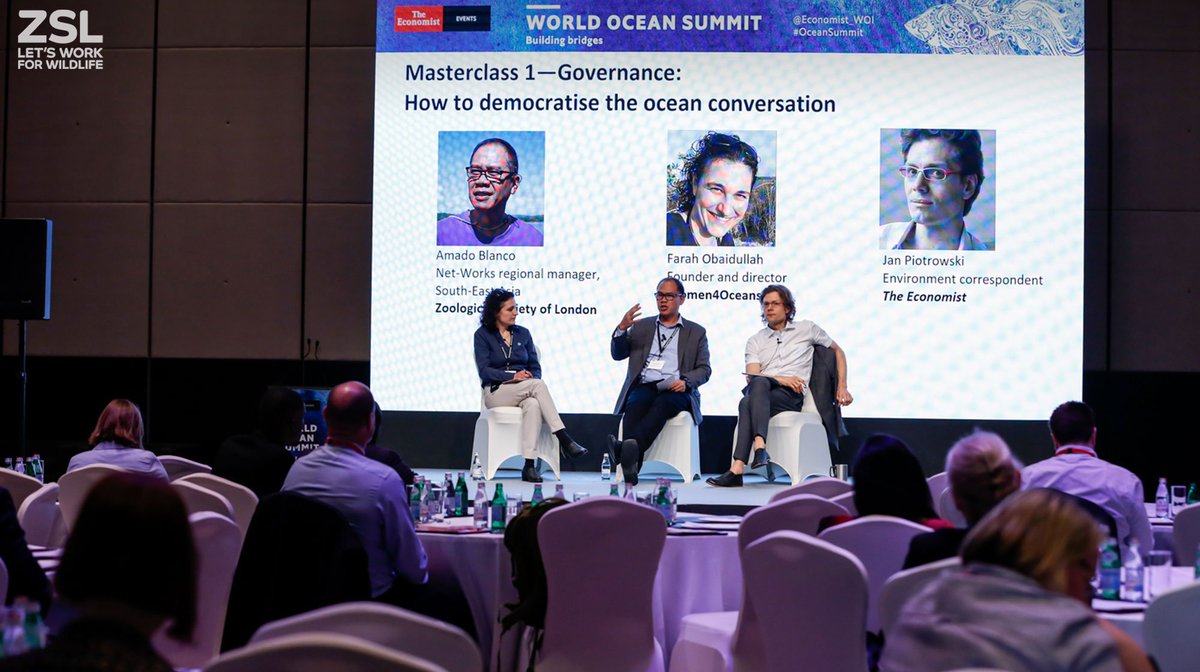 OfficialZSL's tweet photo. ZSL’s Amado Blanco at #OceanSummit's Masterclass in ‘Governance: How to democratise the ocean conversation’ sharing Net-Works’ experience. #OceanOptimism #CircularEconomy #FishNotPlastic https://t.co/lXbYk3lIbH
