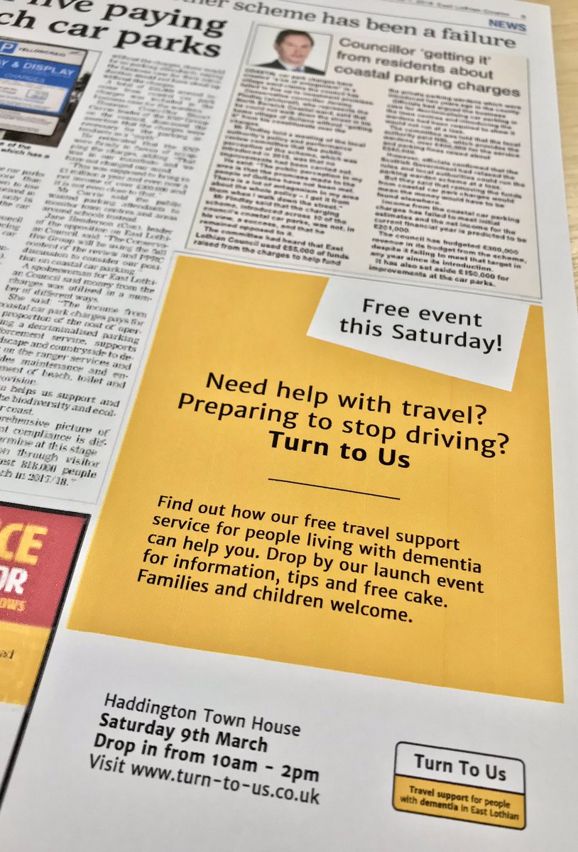 Have you spotted us in the <a href="/elcourier/">East Lothian Courier</a> today? 👀 you can’t miss our signature Turn To Us yellow. We’re excited to see you on Saturday! <a href="/LifeChangesTrst/">Life Changes Trust</a> <a href="/eastlothianlibs/">East Lothian Libraries</a> <a href="/EastCoastBuses/">East Coast Buses</a> <a href="/upstreamscot/">Go Upstream</a>  #EastLothian
