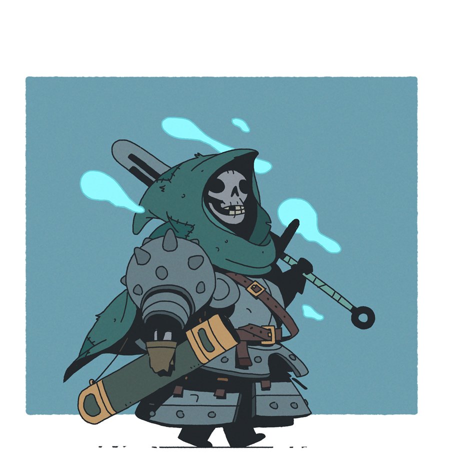 Decided I'd start a Twitter! I'll be posting mostly the same work as I do on my instagram but I'll probably start posting more sketches and wips on here as well for anyone interested.

Skeleton Knight
#characterdesign