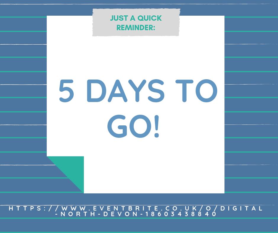 With five days to go, if you haven't signed up for our #Facebook #Advertising Crash Course yet, there's still time! 🎉

Purchase your tickets now at: eventbrite.co.uk/o/digital-nort…