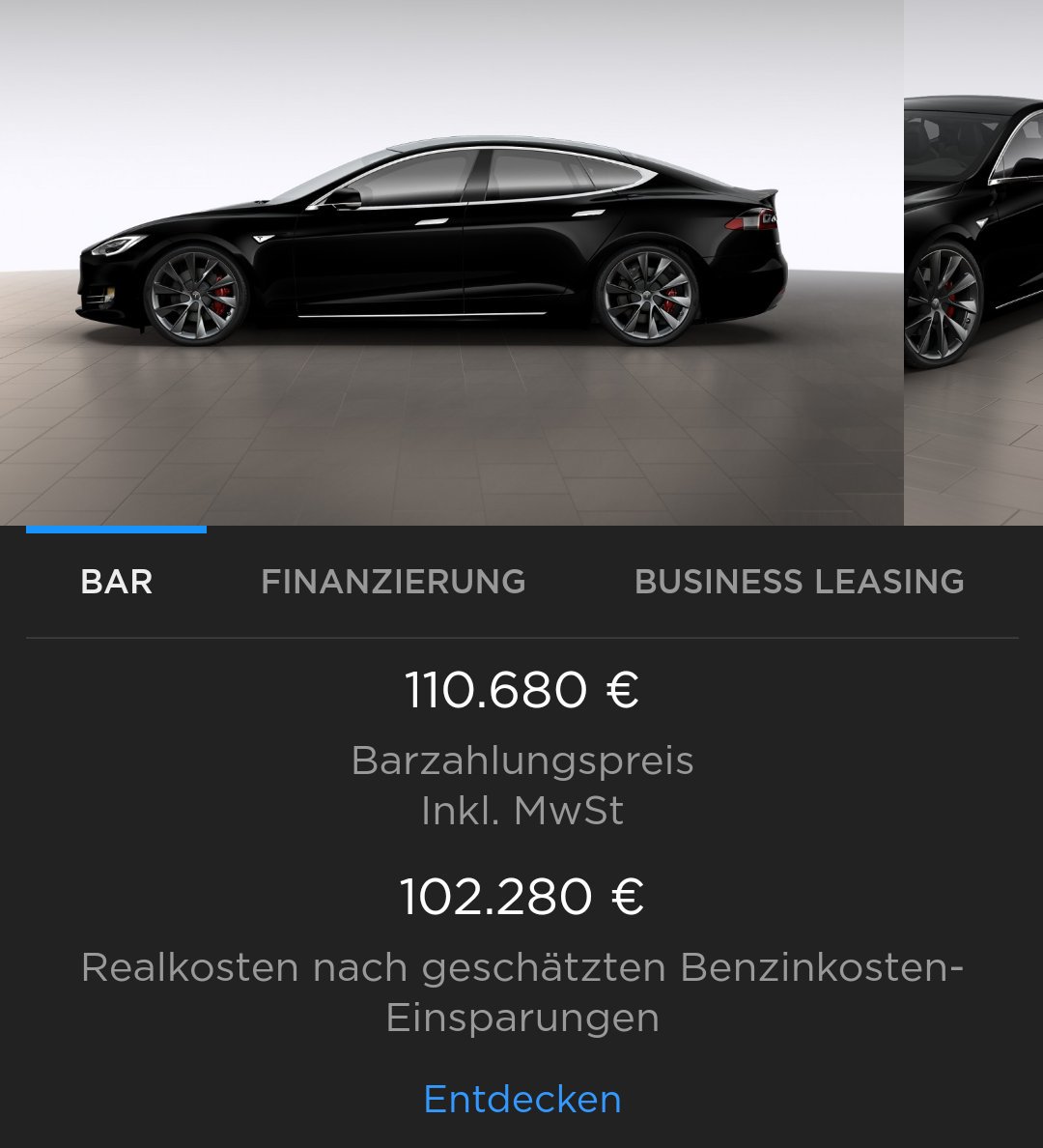 cfrey1977's tweet image. Wie bitte?
Ein @Tesla #ModelS #P100D kostet mit allen Optionen nur noch 110.680 €?
Der war vor nicht all zu langer Zeit mal knappe 70.000 € teurer. Wahnsinn!