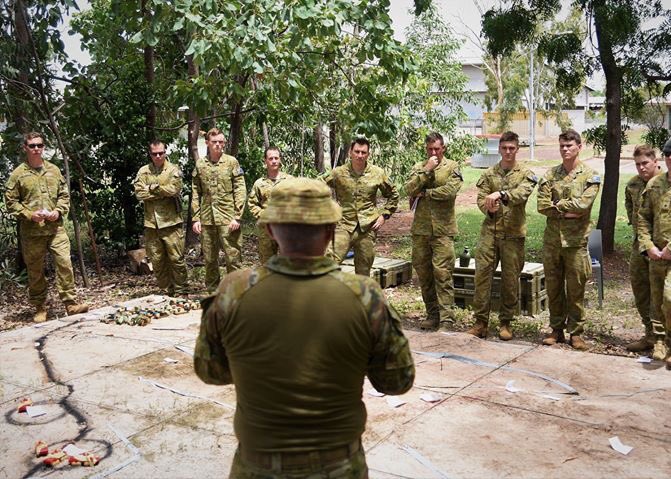 Ex CARBON PREDATOR concluded with a Rehearsal of Concept drill for Battle Group TIGER. The mud model, whilst a little old school, is still the best way to help visualise the battle space. #ArmyInMotion #DutyFirst