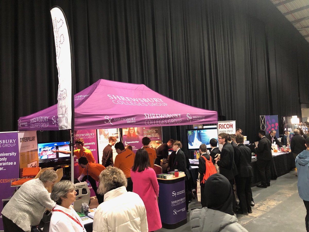 lee_andylee's tweet photo. We are now officially open for business at #tas19 ⁦@ShrewsColGroup⁩ #apprenticeships https://t.co/V8XSQroEgd