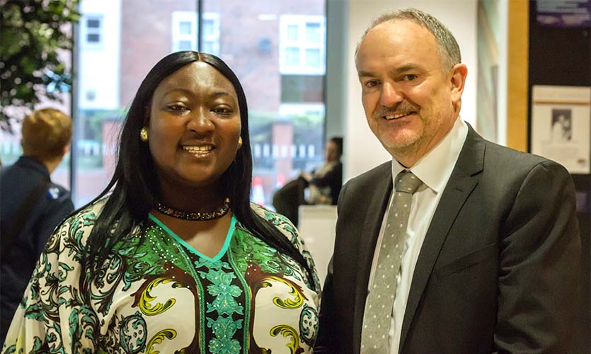 Great to welcome <a href="/ukblackpride/">UK BLACK PRIDE</a>'s <a href="/MsLadyPhyll/">Phyll Opoku-Gyimah (Dr Lady Phyll)</a> for the 'Intersectionality of Race, Gender &amp; Class: Campaigning for Inclusion, Equality, Freedom &amp; Justice' #LGBTHM19 event last week - read more about the event and Equality, Diversity and Inclusion at LJMU: bit.ly/2NOpdMn