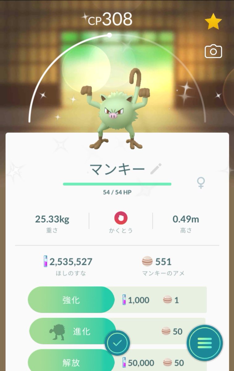 りこ ポケモンgo V Twitter なんとマンキーまでゲット 最近ポケ活滞りがちなのに嬉しい ポケモンgo 色違いポケモン マンキー T Co Rdegygoxxs Twitter