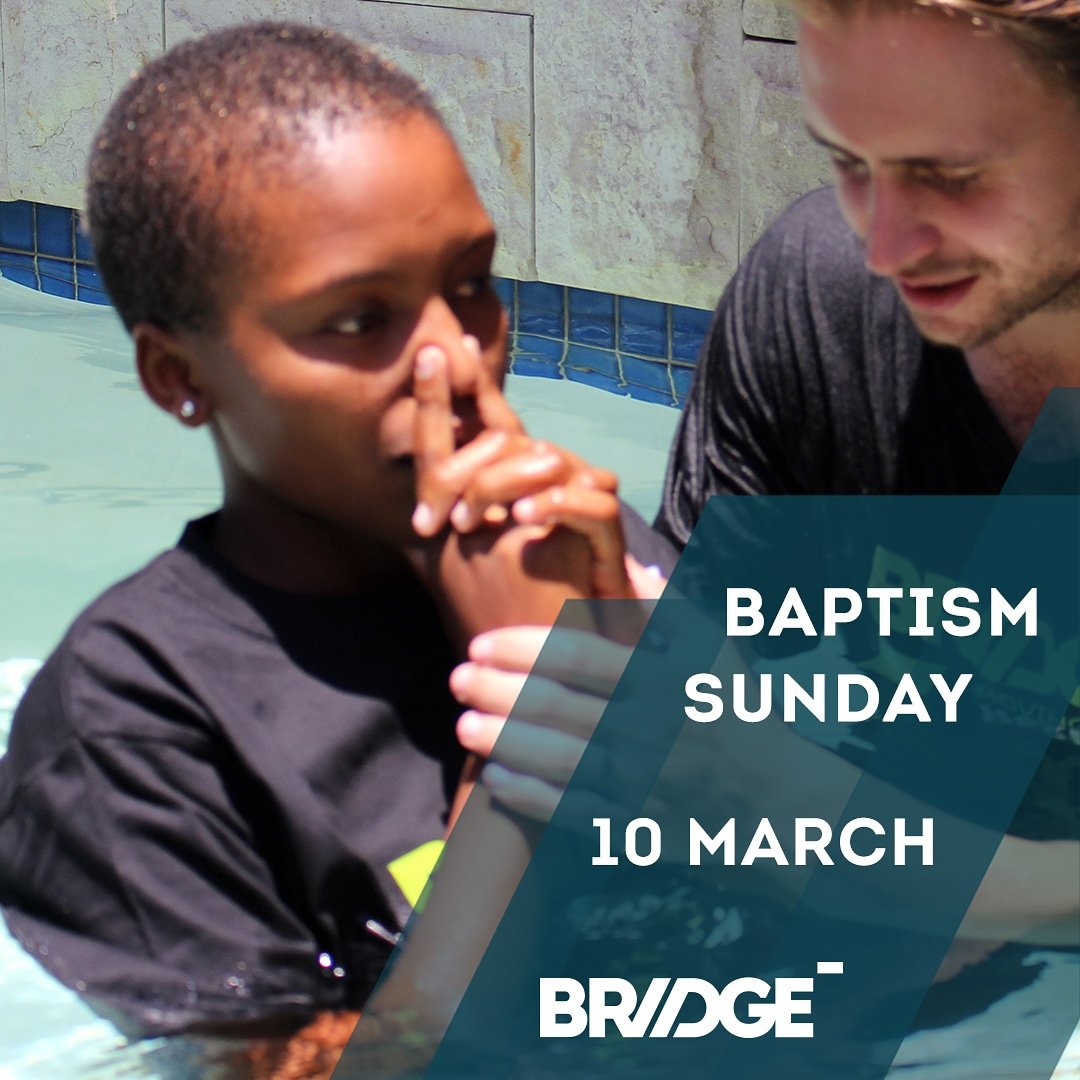 BridgeZA's tweet photo. We're having baptisms at all 4 services this Sunday: 8am, 10am, 4pm and 6pm. Contact info@bridgechurch.org.za if you would like to get baptised.
#baptism #movinglives #bridgeza https://t.co/TyO6bVimMr