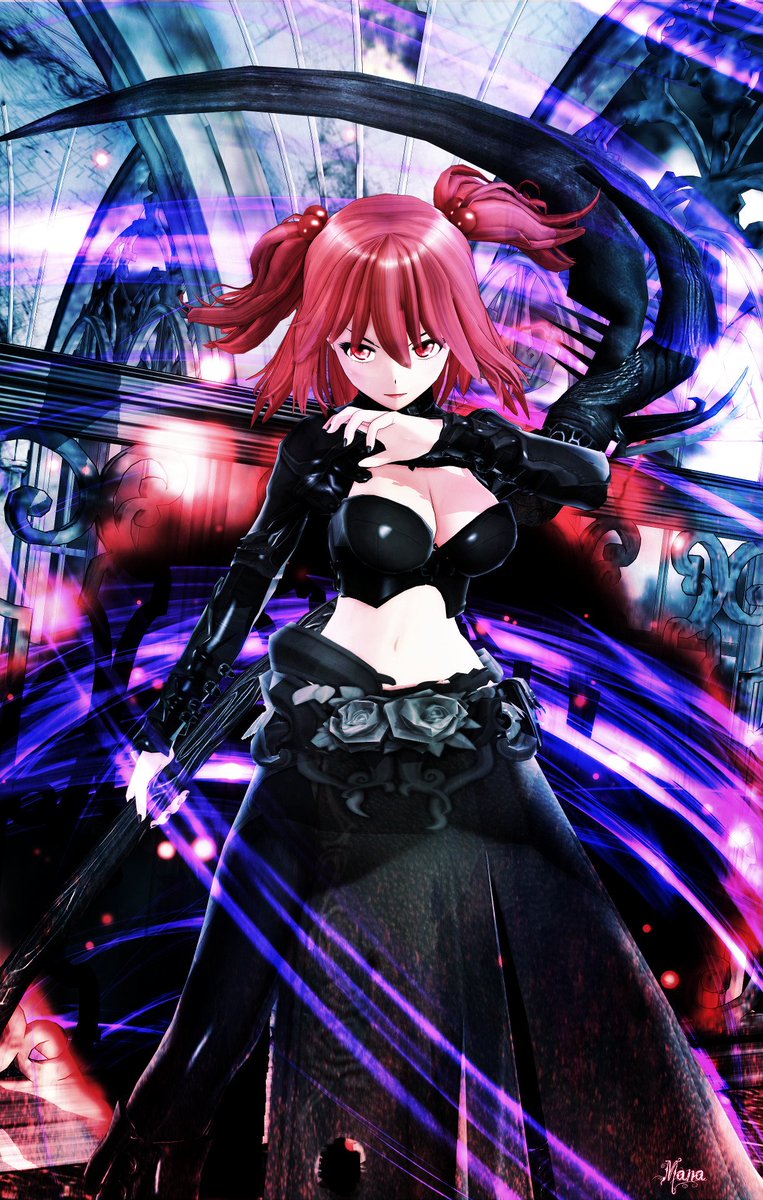 荒 Or Mana Sur Twitter 小野塚小町 死神といえば黒装束ってことで 2枚目はmmd直 瞳強調するだけでだいぶ印象違う