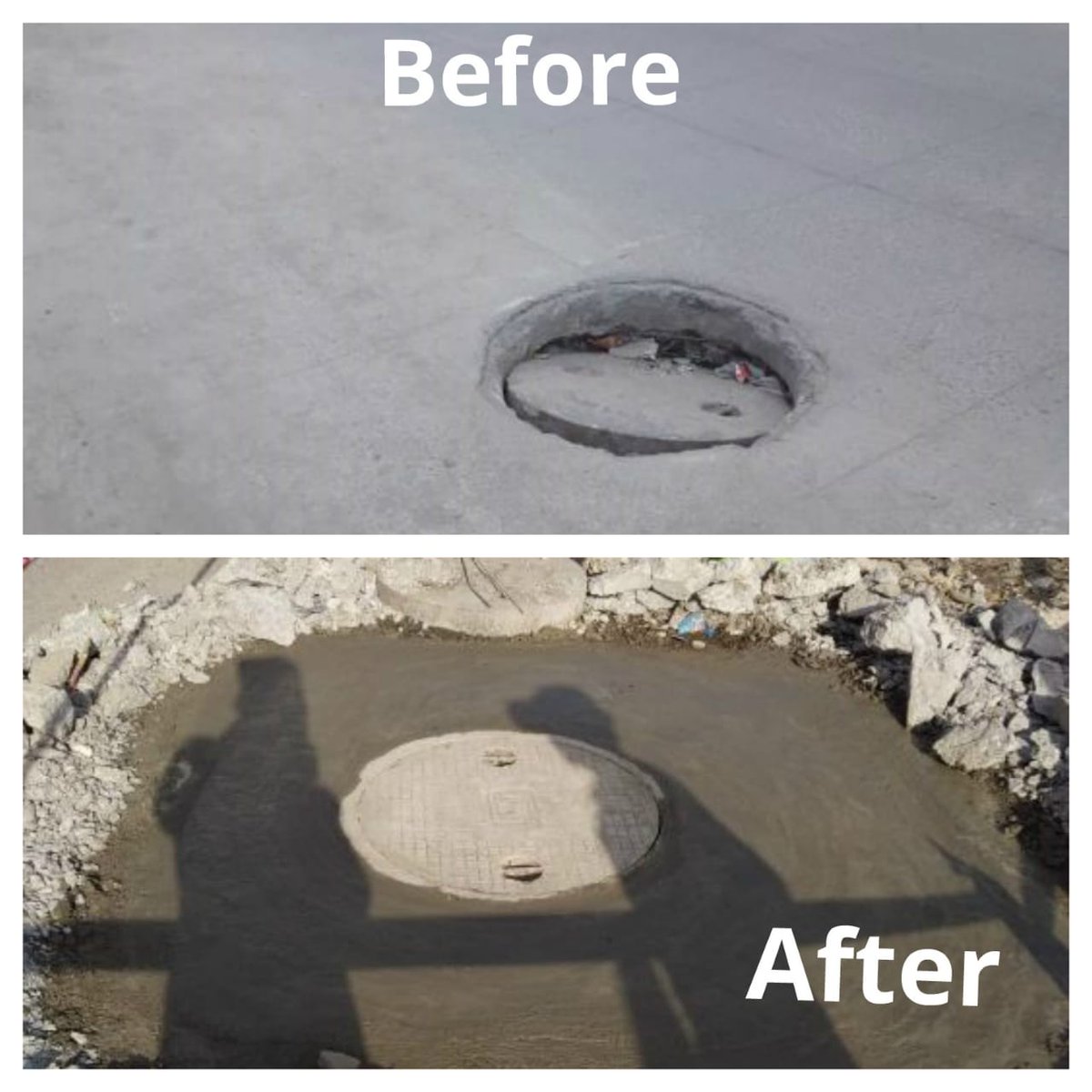 Flushing of manholes  and catch pits to road level on main roads in chandanagar circle.
